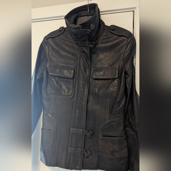 Danier Soft Distressed Leather Jacket - Picture 3 of 11